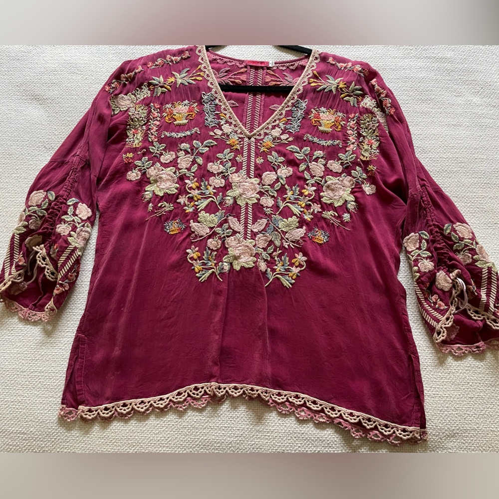 Johnny Was Embroidered Blouse